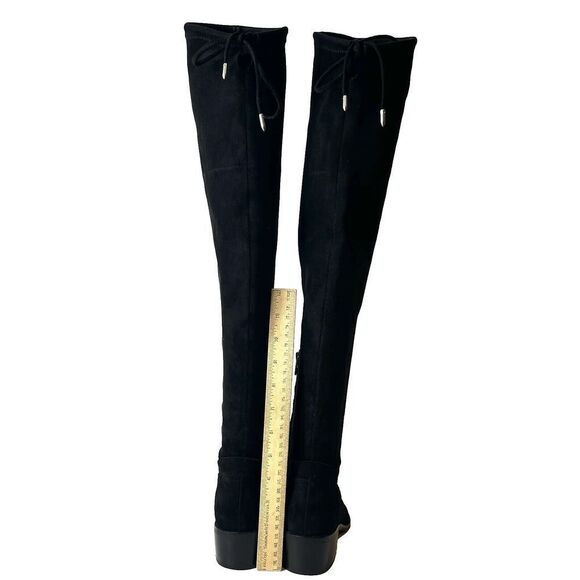 Dolce Vita Women's 6 Black Faux Suede Over The Knee Casual Boots Zip Up Low Heel - Picture 8 of 10